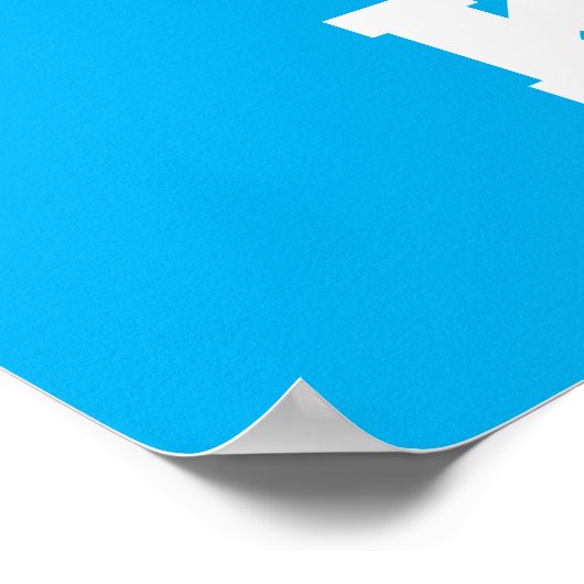 Classic Supergirl Logo met blauwe omtrek Poster (Hoek)