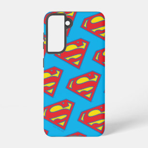 Classic Supergirl Logo met blauwe omtrek Samsung Galaxy Hoesje