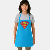 Classic Supergirl Logo met blauwe omtrek Schort (Insitu)