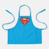 Classic Supergirl Logo met blauwe omtrek Schort (Voorkant)
