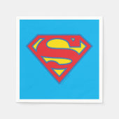 Classic Supergirl Logo met blauwe omtrek Servet (Voorkant)