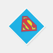 Classic Supergirl Logo met blauwe omtrek Servet (Hoek)