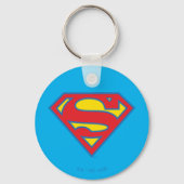 Classic Supergirl Logo met blauwe omtrek Sleutelhanger (Voorkant)
