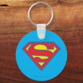 Classic Supergirl Logo met blauwe omtrek Sleutelhanger (Voorkant)