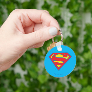 Classic Supergirl Logo met blauwe omtrek Sleutelhanger