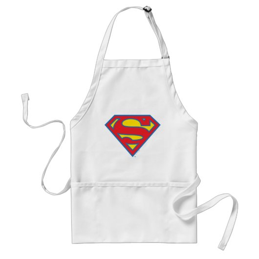 Classic Supergirl Logo met blauwe omtrek Standaard Schort (Voorkant)