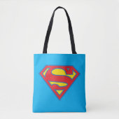 Classic Supergirl Logo met blauwe omtrek Tote Bag (Voorkant)