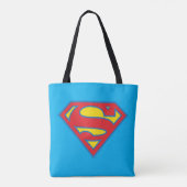 Classic Supergirl Logo met blauwe omtrek Tote Bag (Achterkant)