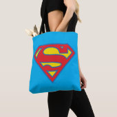 Classic Supergirl Logo met blauwe omtrek Tote Bag (Dichtbij)