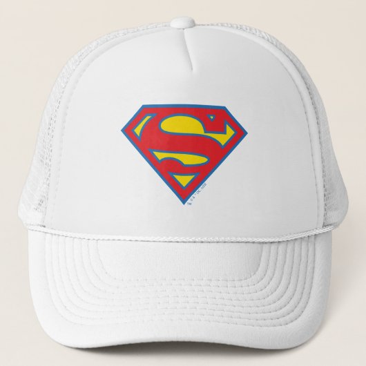 Classic Supergirl Logo met blauwe omtrek Trucker Pet (Voorkant)