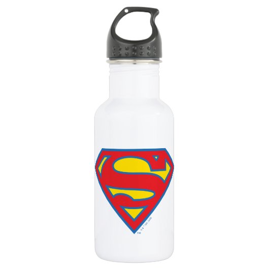 Classic Supergirl Logo met blauwe omtrek Waterfles (Voorkant)