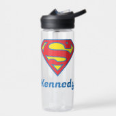 Classic Supergirl Logo met blauwe omtrek Waterfles (Links)