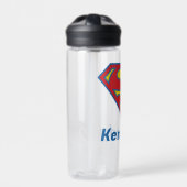 Classic Supergirl Logo met blauwe omtrek Waterfles (Voorkant)