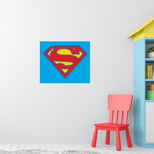 Classic Supergirl Logo with Blue Outline Poster (Kinderkamer 1)