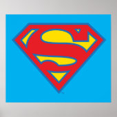 Classic Supergirl Logo with Blue Outline Poster (Voorkant)
