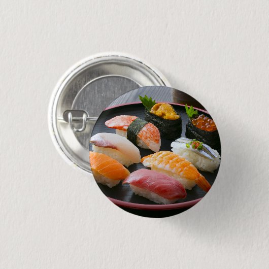Classic Sushi Circle – Premium Button Badge by SUS (Voorkant /achterkant)
