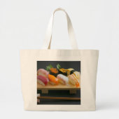 Classic Sushi Platter on Wooden Board Tote Grote Tote Bag (Voorkant)