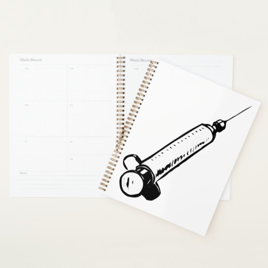 Classic Syringe Sketch Medical Equipment Planner (Display)