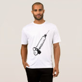 Classic Syringe Sketch Medical Equipment T-shirt (Voorkant volledig)