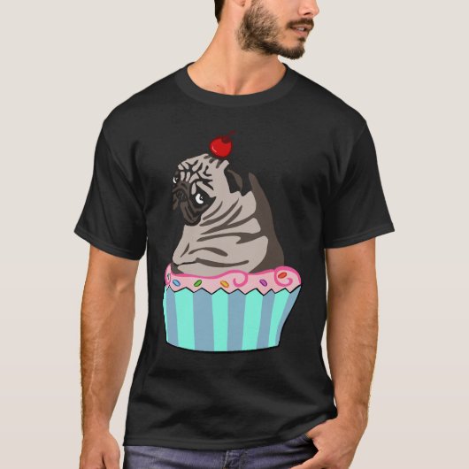 Classic T-Shirt 261 pug cupcake Classic (Voorkant)