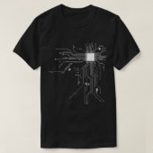 Classic T-Shirt CPU processorcircuitdiagram (Design voorkant)