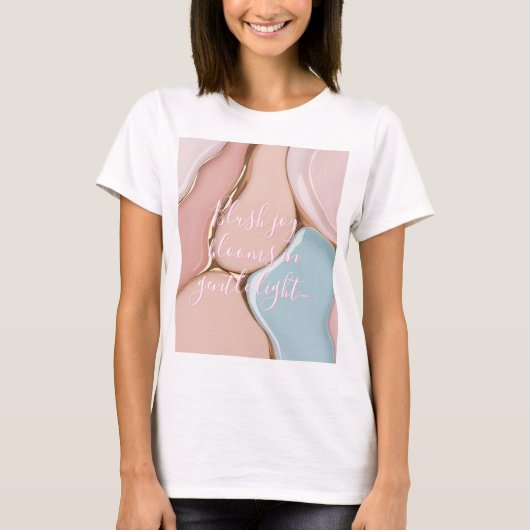 Classic t-shirt in stylish abstract graphic (Voorkant)