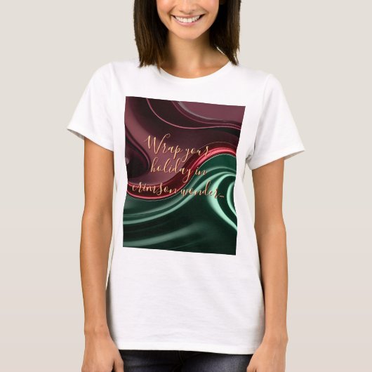 Classic t-shirt in stylish abstract graphic (Voorkant)