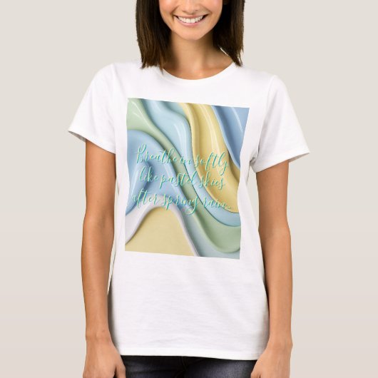 Classic t-shirt in stylish abstract graphic (Voorkant)