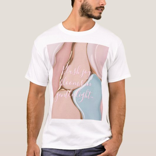 Classic t-shirt in stylish abstract graphic (Voorkant)