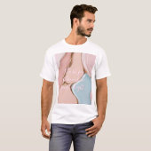 Classic t-shirt in stylish abstract graphic (Voorkant volledig)