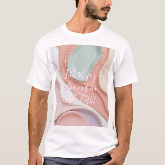 Classic t-shirt in stylish abstract graphic (Voorkant)