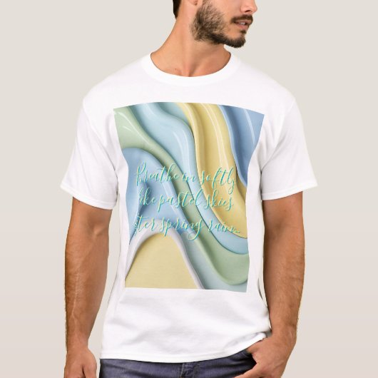 Classic t-shirt in stylish abstract graphic (Voorkant)