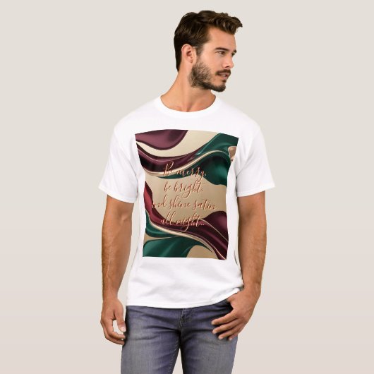 Classic t-shirt in stylish abstract graphic (Voorkant volledig)