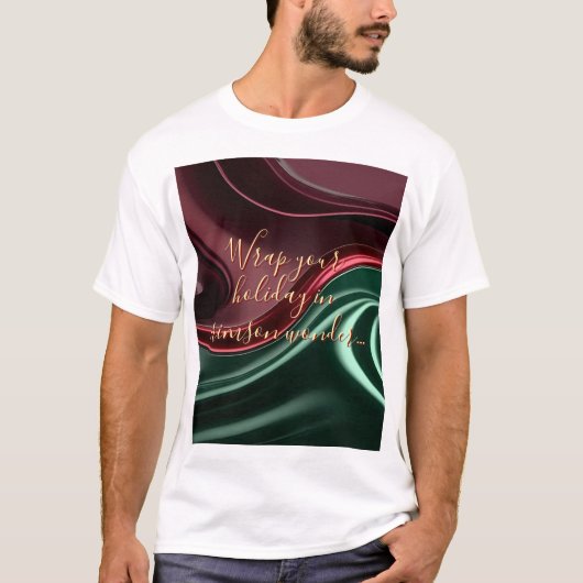 Classic t-shirt in stylish abstract graphic (Voorkant)