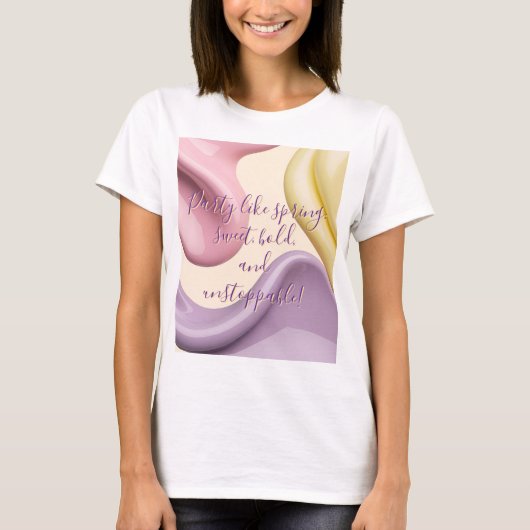 Classic t-shirt in stylish abstract graphic (Voorkant)
