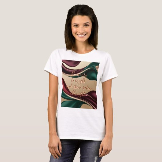 Classic t-shirt in stylish abstract graphic (Voorkant volledig)