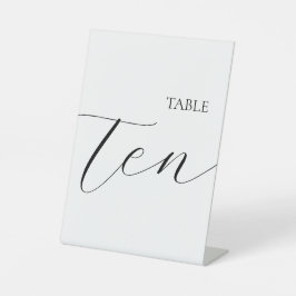 Classic Table Number 10 Reclamebord Met Voetstuk