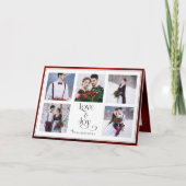 Classic Tailored Love & Joy Typography 5-foto Feestdagen Kaart (Voorkant)