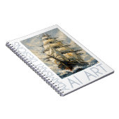 Classic Tall Ship at Sea – Impasto Nautical Art Notitieboek (Rechterzijde)