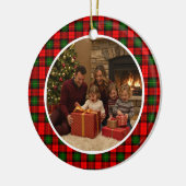 Classic Tartan Christmas Family Keramisch Ornament (Links)