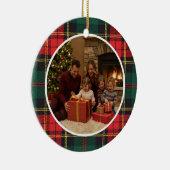 Classic Tartan Christmas Family Keramisch Ornament (Rechts)