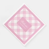 Classic Tartan Napkins Personalized Pink Style Servet (Hoek)