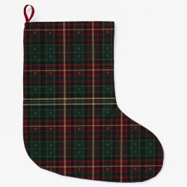 Classic Tartan Pet Christmas Stocking with Paws Grote Kerstsok