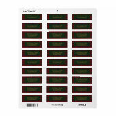 Classic Tartan Plaid Christmas Address Label (Full Sheet)