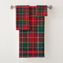 Classic Tartan Plaid Christmas Bad Handdoek