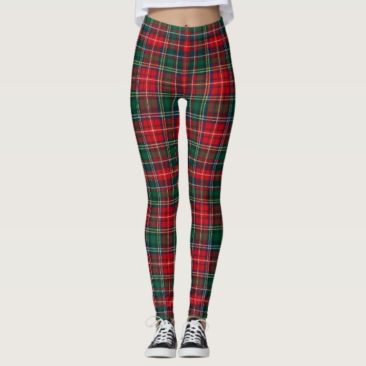 Classic Tartan Plaid Christmas Leggings (Voorkant)