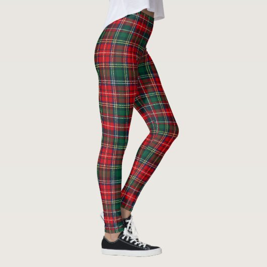 Classic Tartan Plaid Christmas Leggings (Rechts)
