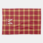 Classic Tartan Plaid Christmas Theedoek (Horizontaal)