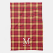 Classic Tartan Plaid Christmas Theedoek (Verticaal)