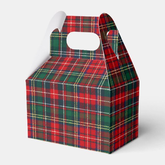 Classic Tartan Plaid Holiday Cookie Bedankdoosjes (Achterkant)